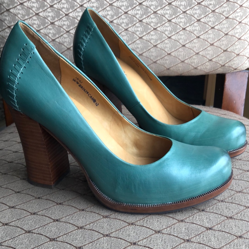 Kork-Ease Green Leather Women’s shoes